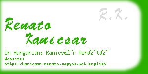 renato kanicsar business card